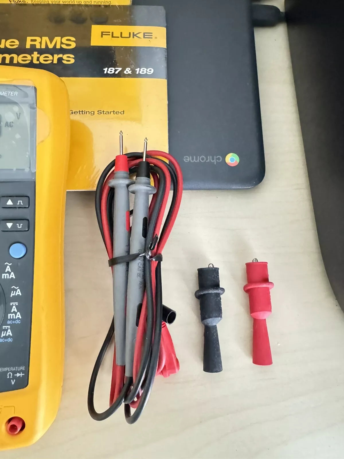Fluke 187 True RMS Multi Meter with Leads & Calibration Certificate ...
